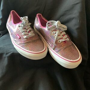 Vans used but like new purple with glitter size 10